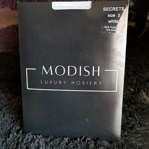Modish Luxury White Stockings, Pantyhose. Glam. Holidays. Fashion.